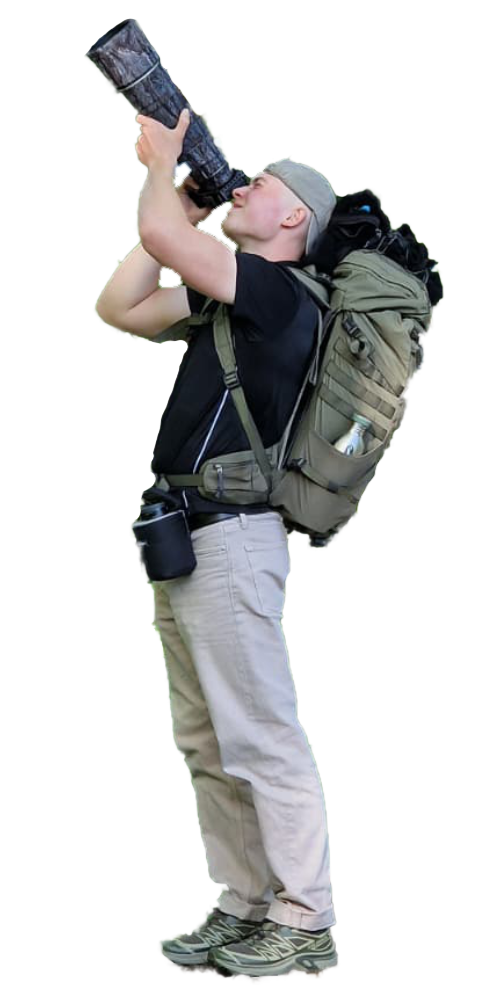 Tim mit Teleobjektiv